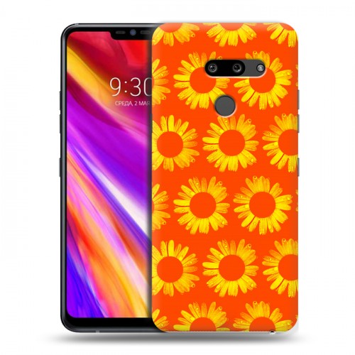 Дизайнерский пластиковый чехол для LG G8 ThinQ Монохромные цветы