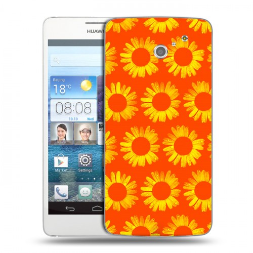 Дизайнерский пластиковый чехол для Huawei Ascend D2 Монохромные цветы
