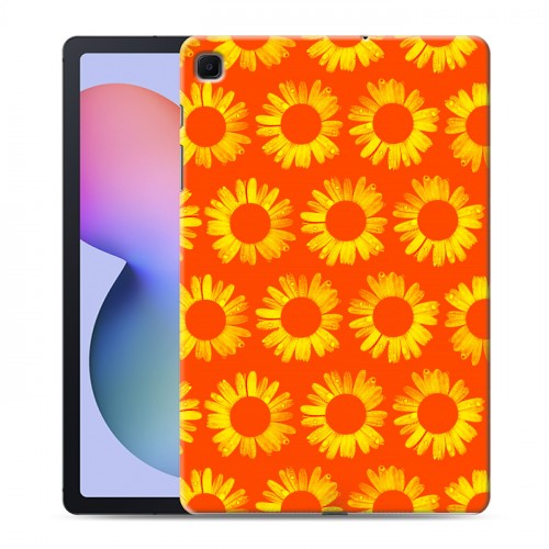 Дизайнерский силиконовый чехол для Samsung Galaxy Tab S6 Lite Монохромные цветы