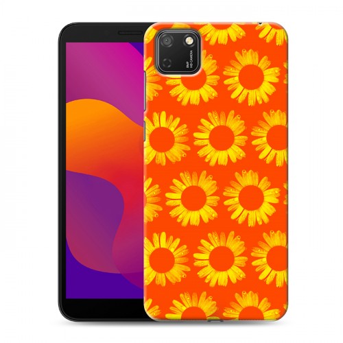 Дизайнерский силиконовый с усиленными углами чехол для Huawei Honor 9S Монохромные цветы