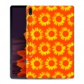 Дизайнерский силиконовый чехол для Samsung Galaxy Tab S7 Plus Монохромные цветы