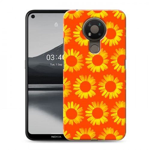 Дизайнерский пластиковый чехол для Nokia 3.4 Монохромные цветы