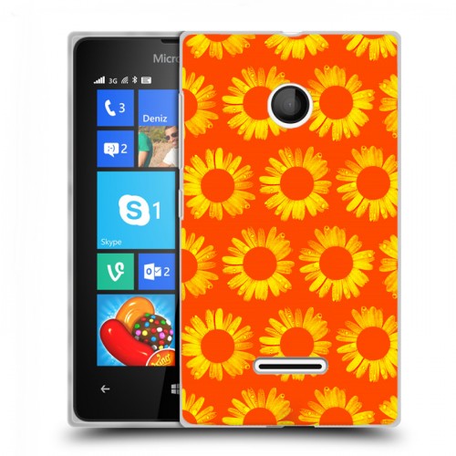 Дизайнерский пластиковый чехол для Microsoft Lumia 435 Монохромные цветы