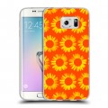 Дизайнерский пластиковый чехол для Samsung Galaxy S6 Edge Монохромные цветы