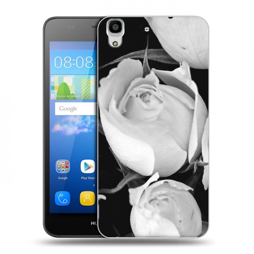 Дизайнерский пластиковый чехол для Huawei Y6 Монохромные цветы