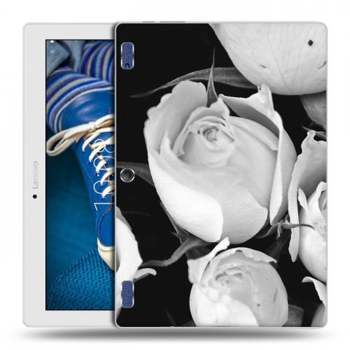 Дизайнерский силиконовый чехол для Lenovo Tab 2 A10-30 Монохромные цветы