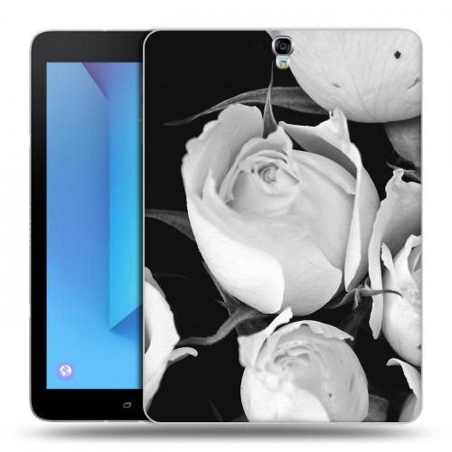 Дизайнерский силиконовый чехол для Samsung Galaxy Tab S3 Монохромные цветы