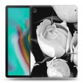 Дизайнерский силиконовый чехол для Samsung Galaxy Tab S5e Монохромные цветы