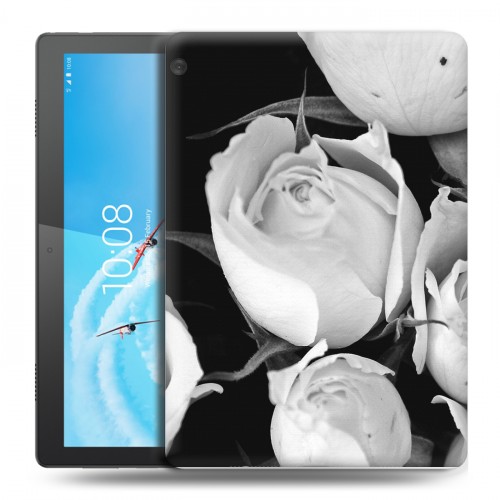 Дизайнерский силиконовый чехол для Lenovo Tab M10 Монохромные цветы