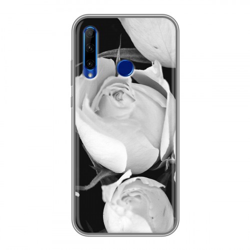 Дизайнерский силиконовый чехол для Huawei Honor 10i Монохромные цветы