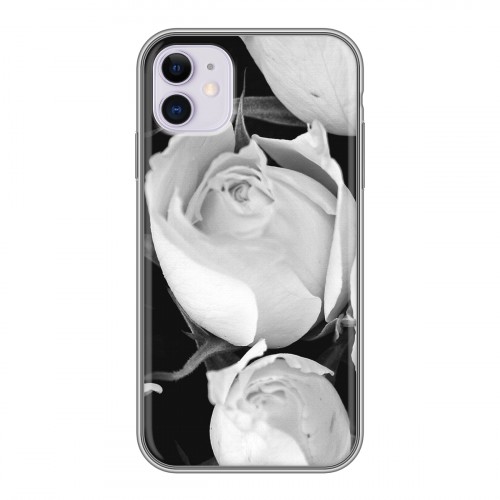 Дизайнерский силиконовый чехол для Iphone 11 Монохромные цветы