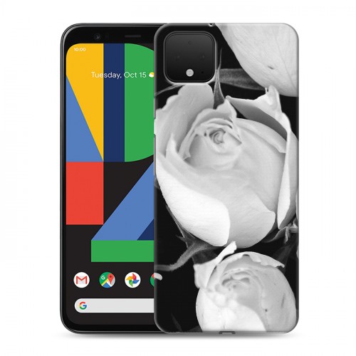 Дизайнерский пластиковый чехол для Google Pixel 4 Монохромные цветы