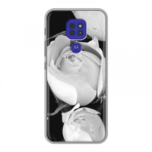 Дизайнерский силиконовый чехол для Motorola Moto G9 Play Монохромные цветы