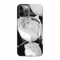 Дизайнерский силиконовый чехол для Iphone 12 Pro Max Монохромные цветы