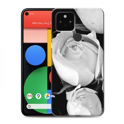 Дизайнерский пластиковый чехол для Google Pixel 5 Монохромные цветы