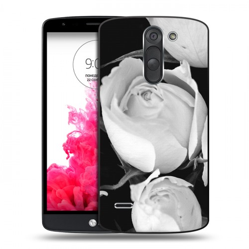 Дизайнерский пластиковый чехол для LG G3 Stylus Монохромные цветы