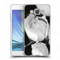 Дизайнерский пластиковый чехол для Samsung Galaxy A5 Монохромные цветы
