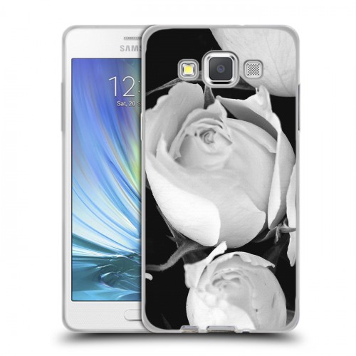 Дизайнерский пластиковый чехол для Samsung Galaxy A5 Монохромные цветы