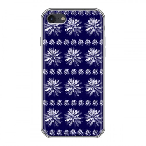Дизайнерский силиконовый с усиленными углами чехол для Iphone 7 Монохромные цветы