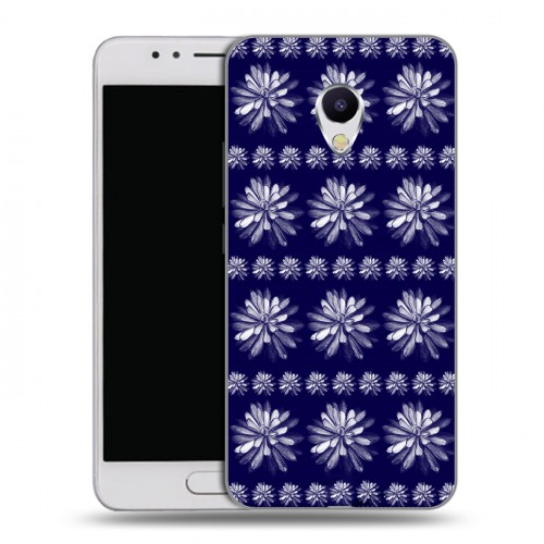 Дизайнерский силиконовый чехол для Meizu M5s Монохромные цветы