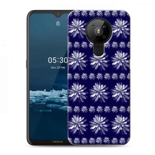 Дизайнерский пластиковый чехол для Nokia 5.3 Монохромные цветы