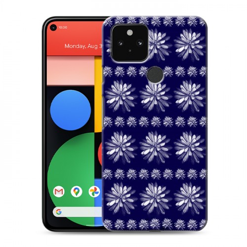 Дизайнерский пластиковый чехол для Google Pixel 5 Монохромные цветы