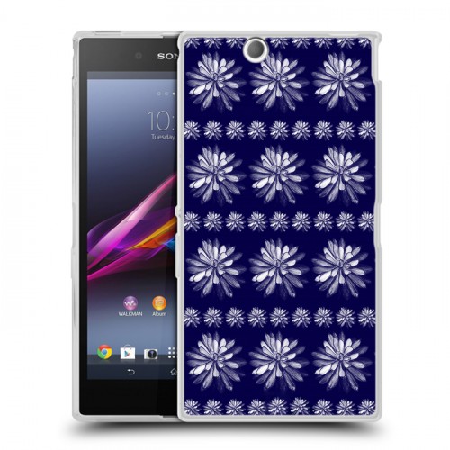 Дизайнерский пластиковый чехол для Sony Xperia Z Ultra  Монохромные цветы