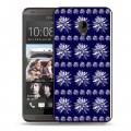 Дизайнерский пластиковый чехол для HTC Desire 700 Монохромные цветы