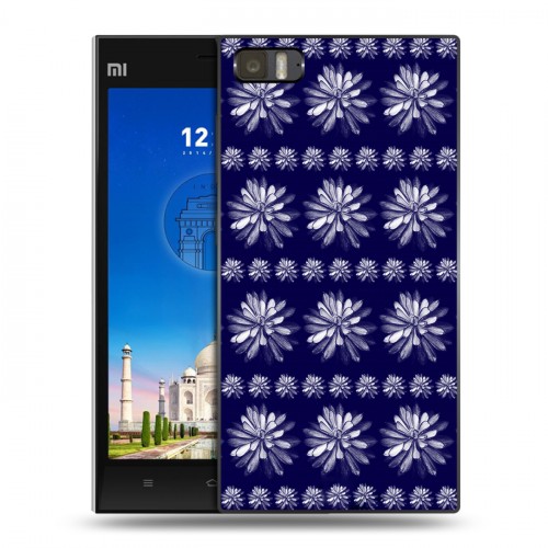Дизайнерский пластиковый чехол для Xiaomi MI3 Монохромные цветы