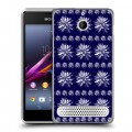 Дизайнерский силиконовый чехол для Sony Xperia E1 Монохромные цветы