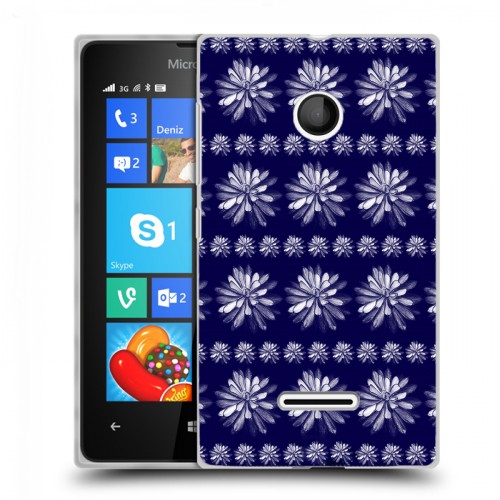 Дизайнерский пластиковый чехол для Microsoft Lumia 435 Монохромные цветы