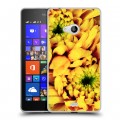 Дизайнерский пластиковый чехол для Microsoft Lumia 540 Монохромные цветы