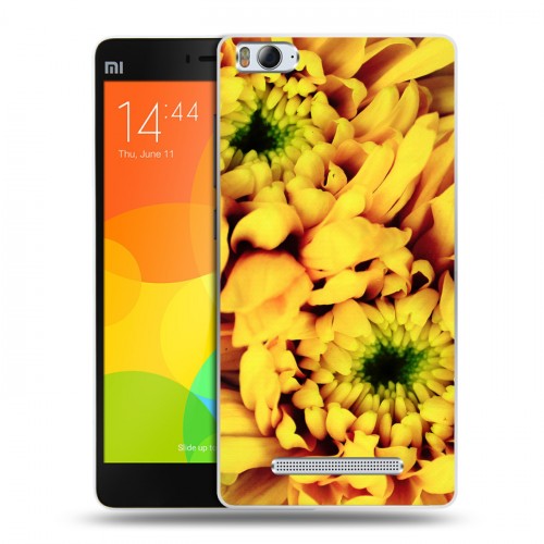 Дизайнерский пластиковый чехол для Xiaomi Mi4i Монохромные цветы