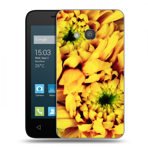 Дизайнерский пластиковый чехол для Alcatel One Touch Pixi 4 (4) Монохромные цветы