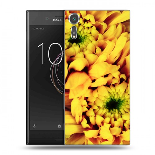 Дизайнерский пластиковый чехол для Sony Xperia XZs Монохромные цветы