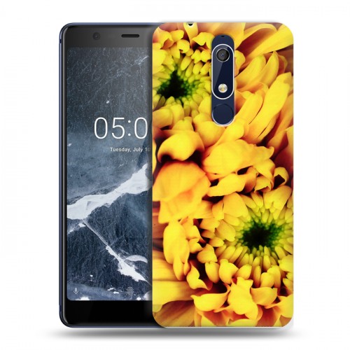 Дизайнерский пластиковый чехол для Nokia 5.1 Монохромные цветы