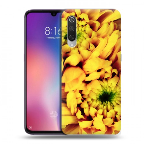 Дизайнерский силиконовый с усиленными углами чехол для Xiaomi Mi9 Монохромные цветы