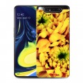 Дизайнерский пластиковый чехол для Samsung Galaxy A80 Монохромные цветы