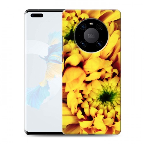 Дизайнерский пластиковый чехол для Huawei Mate 40 Pro Монохромные цветы