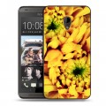 Дизайнерский силиконовый чехол для HTC Desire 700 Монохромные цветы