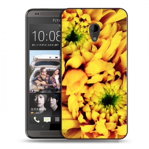 Дизайнерский пластиковый чехол для HTC Desire 700 Монохромные цветы