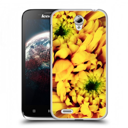 Дизайнерский пластиковый чехол для Lenovo A859 Ideaphone Монохромные цветы