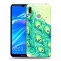 Дизайнерский пластиковый чехол для Huawei Y6 (2019) Перья павлина