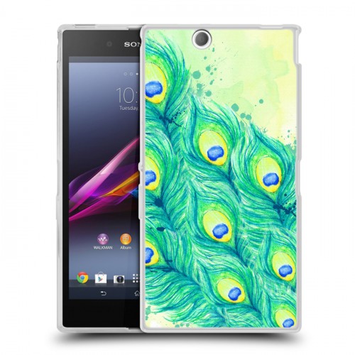 Дизайнерский пластиковый чехол для Sony Xperia Z Ultra  Перья павлина