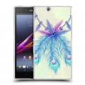 Дизайнерский пластиковый чехол для Sony Xperia Z Ultra  Перья павлина