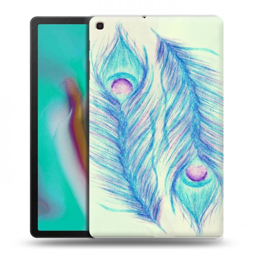 Дизайнерский силиконовый чехол для Samsung Galaxy Tab A 10.1 (2019) Перья павлина