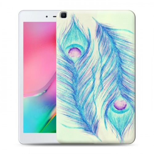 Дизайнерский силиконовый чехол для Samsung Galaxy Tab A 8.0 (2019) Перья павлина