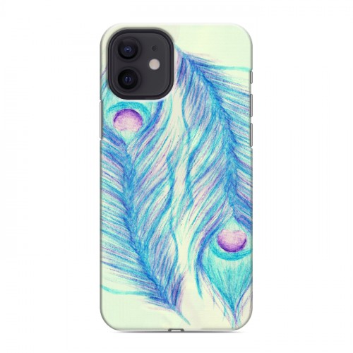 Дизайнерский силиконовый чехол для Iphone 12 Перья павлина