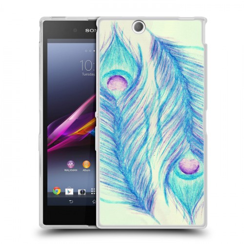 Дизайнерский пластиковый чехол для Sony Xperia Z Ultra  Перья павлина