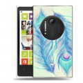 Дизайнерский пластиковый чехол для Nokia Lumia 1020 Перья павлина